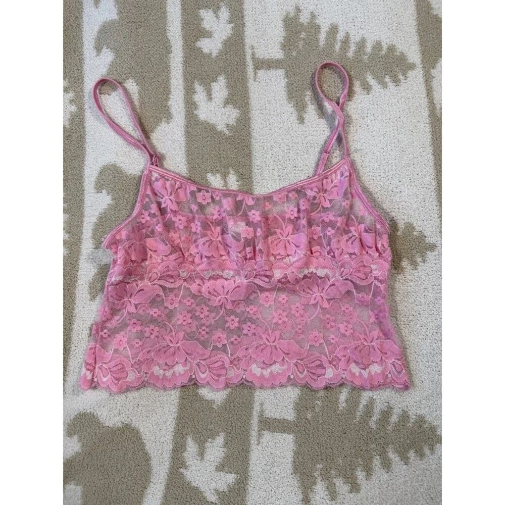 Vintage Y2K Victoria’s Secret PINK Lace Sheer Top Size M